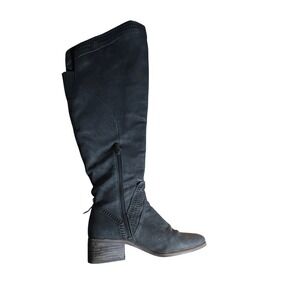 $240 Vince Camuto KARINDA black leather over knee boot riding boot  NWOT 10m